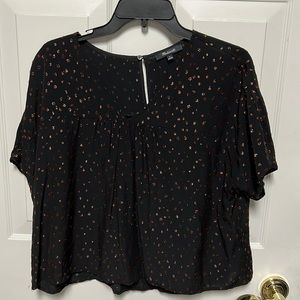 Black Madewell cropped blouse